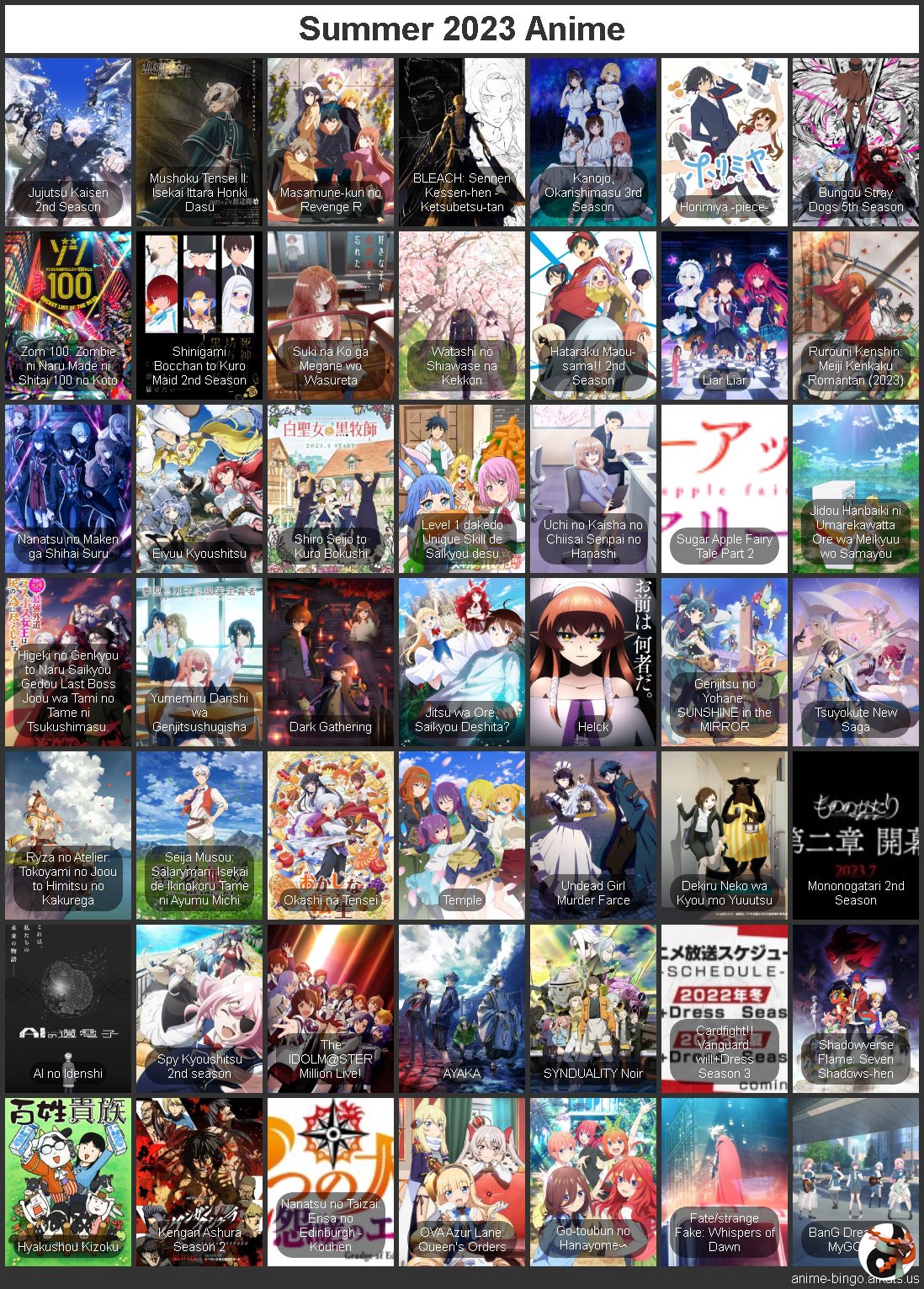 Summer 2023 Anime Lineup