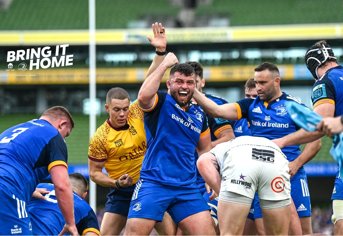 leinsterrugby's tweet photo. 𝗦𝗶𝘅 𝗶𝗻 𝗳𝗶𝘃𝗲 🤯

Michael Milne getting over for his sixth try in five games on Saturday is our Moment of the Match, delivered by
@JustEatIE. 👊 

#FromTheGroundUp #BrinItHome #LEIvSHA https://t.co/duazgT3l60