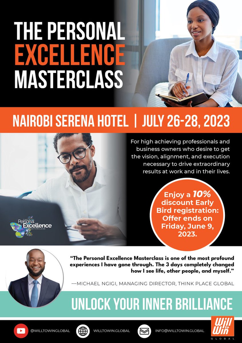 PE_Masterclass's tweet photo. The Personal Excellence Masterclass July Edition Registration is now open! Invest in yourself and in your personal growth. Get a 10% discount if you sign-up before June 9th, 2023. Signup here: https://t.co/18r4FszPsi

 #willtowin #personaldevelopment #learninganddevelopment https://t.co/xQ3rPoZnvR