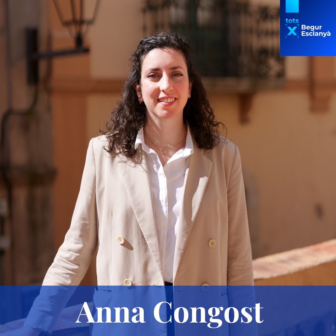 TotsxBegur's tweet photo. Anna Congost, estudis de turisme i màrqueting digital, va treballar durant 7 anys a l'àrea de turisme de l'Ajuntament. Els seus interessos són vetllar per un habitatge pel jovent i famílies. Ocupa el 4t lloc de la llista.
#totsxbeguresclanya #municipals2023 #equip https://t.co/QJ7tBlorWv