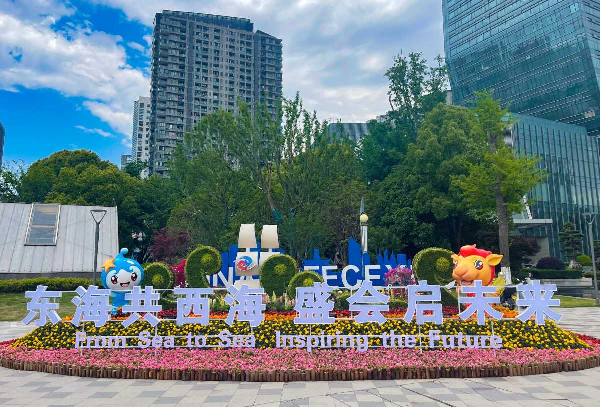 InsightNingbo's tweet photo. #Ningbo has been gearing up for the 3rd China-CEEC Expo, with citywide floral displays inspired by the expo’s theme. #CEECinNingbo #ChinaCEEC https://t.co/xlQ7blqUNv