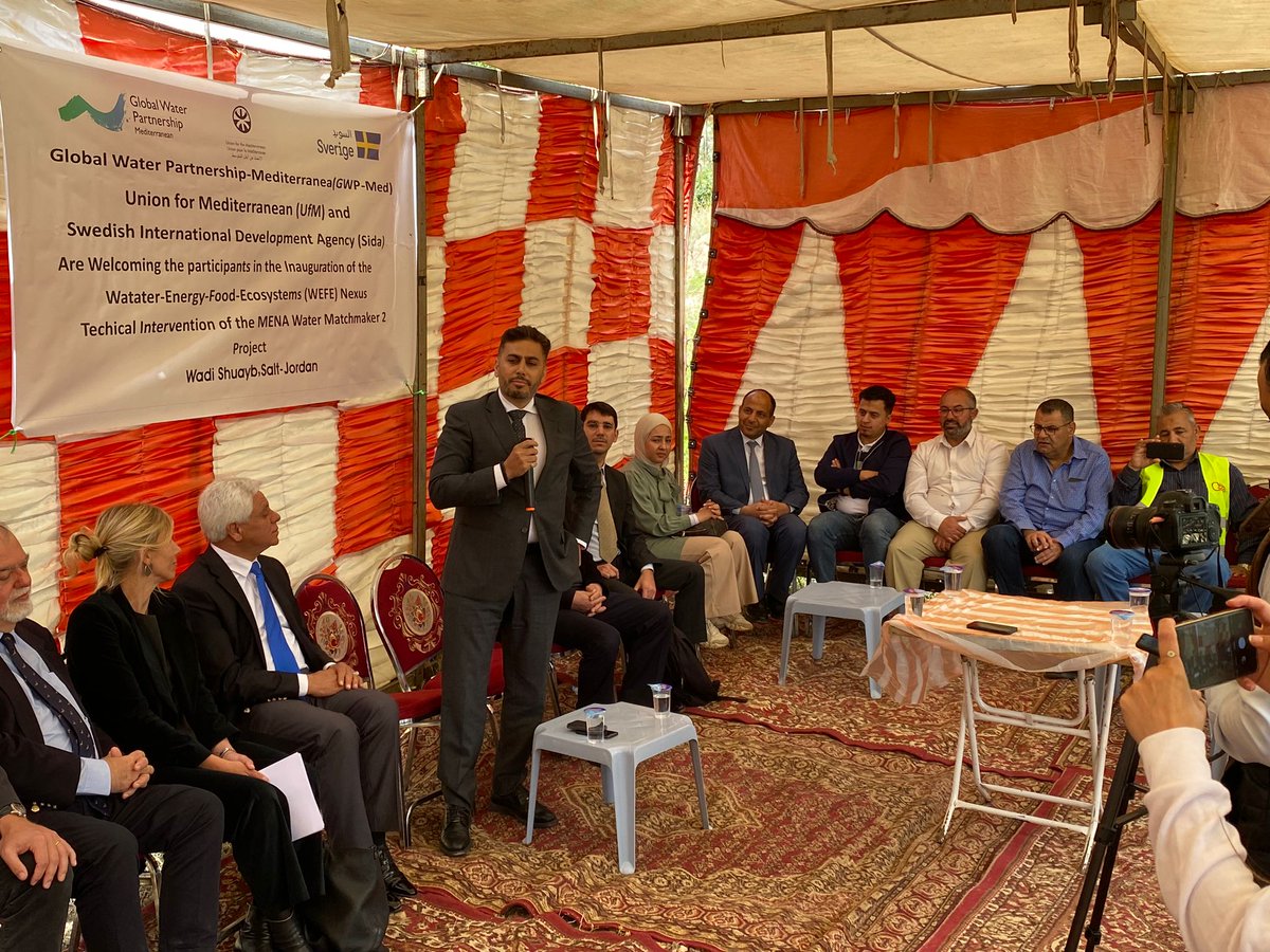 UfMSecretariat's tweet photo. Inauguration of the facility in #AlSalt #Jordan of the MENA Water Matchmaker 2 project: #UfM & Swedish Dev Cooperation Agency @Sida entrusted @GWPMed the project to advance sust. water management in #Jordan & #Palestine by piloting best practice solutions within local communities https://t.co/taveuY54WP