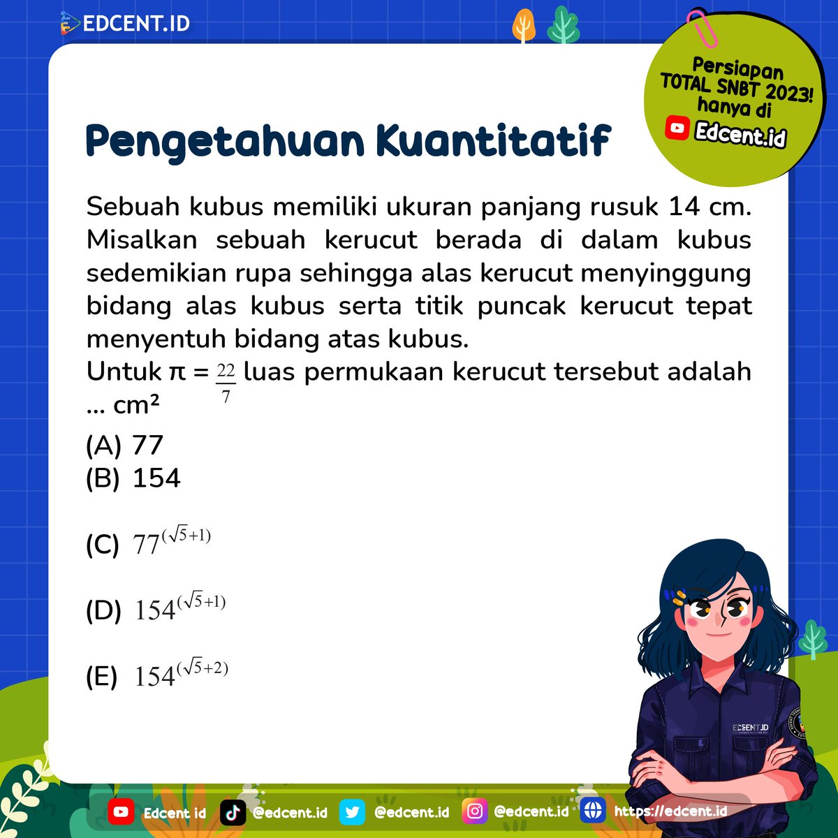 EdcentId's tweet photo. Soal PENGETAHUAN KUANTITATIF yang keluar di SNBT 2023!
Lihat Soalnya👇👇👇

#soaltpssnbt #pengetahuankuantitatif #penalaranmatematika #penalaranumum #soalsnbt #snbt2023 #SNBT #UTBK https://t.co/xOB4fd6wQF