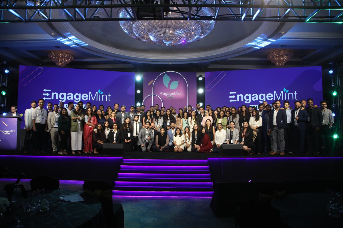 WebEngage's tweet image. Mumbai, you’ve been an absolute delight like always. Thank you to all the 1000+ folks who showed up. It was truly a day to remember. ✨

Here are a few glimpses of the event. Can’t wait to recreate this around the world. 🌎

See you around! 

#EngageMint2023 #MumbaiEdition