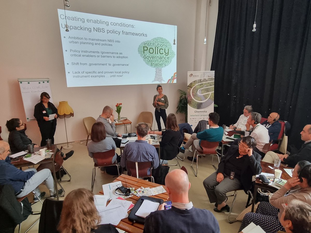 We kick off @INTERLACE_NBS consortium meeting in @Stadt_Chemnitz looking back at great work done by member cities engaging citizens in #renaturing processes and ongoing analysis of governance & assessment frameworks by our research partners! #CitiesTalkNature #CitiesAreListening