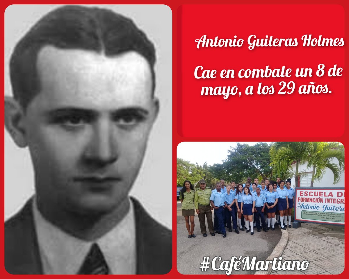 Buenas noches 🇨🇺 #CaféMartiano
Por Antonio Guiteras, a 88 años de su caída en combate.

✍️“para un cubano de veras, (...) que va juntando virtudes y descabezando traiciones, el reposo es andar..".

"..Y tenía el secreto de la fe en la victoria final". Torriente Brau

#VivaCuba