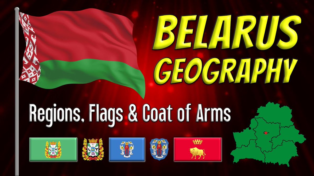 flags_book's tweet image. Belarus Geography - Regions, Areas, Flags, Emblems. Video on Flagsbook Youtube! 

#Belarus #geography #Geographyclass #geographyteacher #flagsbook #白俄羅斯 #Belarusi   #Belarusia #ベラルーシ #Белоруссия  #Belorussiya #Minsk #Voblasts #Oblasts #Gomel #Grodno #Mogilev #Vitebsk