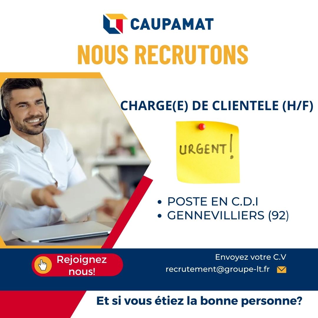 caupamat's tweet photo. Membre du Groupe LT, l’un des leaders nationaux dans la location de matériel, #CAUPAMAT apporte une approche globale aux besoins de chantier et de transport.

Etes vous, notre nouveau/nouvelle Chargé(e) de clientèle H/F.

#emploi #cdi #offres #leaders #transport #chantier #job https://t.co/u6jDZVZpxx