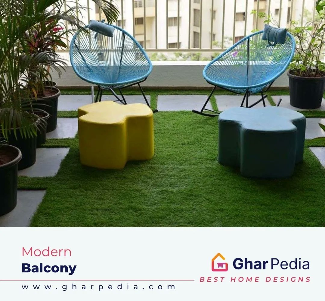 Gharpedia's tweet photo. Gharpedia presents A Balcony design with two Outdoor Rocking Chairs, abstract designed Coffee Tables, Indoor Plants, Turf got Flooring & Metal Railing for BalconyπΊπ»
Reach us: https://t.co/PXciUpApkq
Designer: Space It Up
#gharpedia #besthomedesigns #balcony #balconygarden https://t.co/jJDmu7pbsY