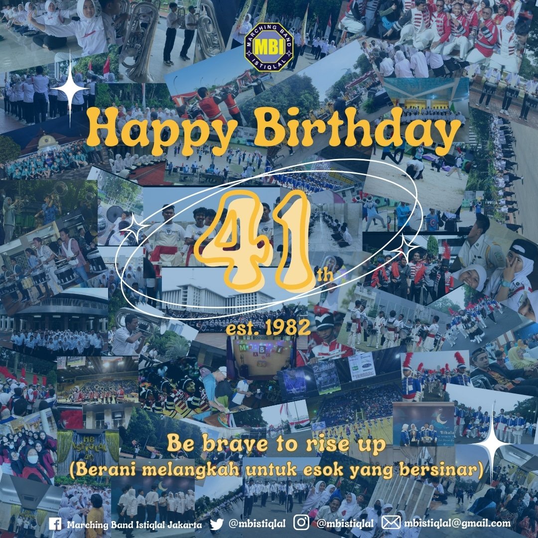 Be brave to rise up. Happy 41th birthday. Semoga Allah SWT selalu memberikan kita kebagiaan dan keberkahan

#mbistiqlal  #miladmbistiqlal #41th