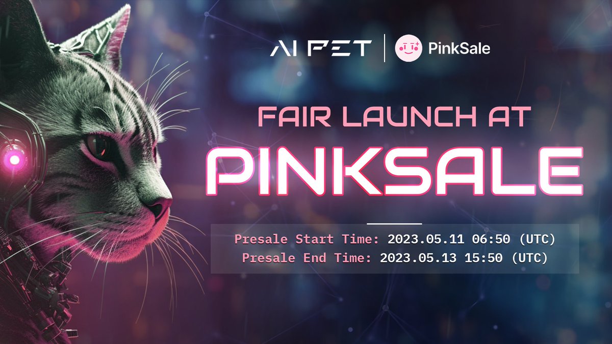 Crisbusiness1's tweet photo. Meme lovers, it's time to get ready to hop on board with Aipet's fair launch on PinkSale

✅0% tax
✅47.1% token presale and add liquidity 
🔥Initial Burn 41.9% 
✅ 11% CEX listing
✅ No Private Sale 
✅KYC &amp; AUDIT with locked🔐LP tokens
https://t.co/wTi2t6wkB7 https://t.co/iDV4FdqX01
