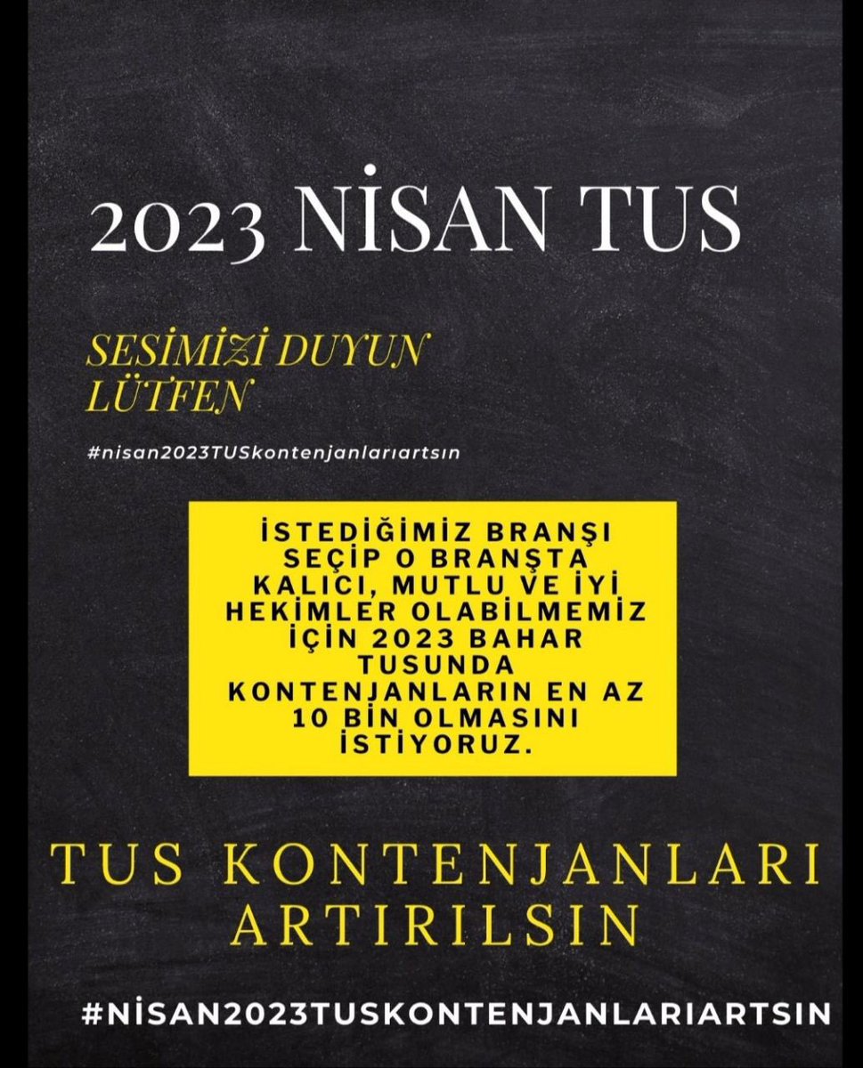 HasanAli___44's tweet photo. Tek amacımız asistan hekimlerin elverişli çalışma şartları ve istifa oranını azaltmak için ve haliyle milletimizi uzmana kavuşturmak için #nisan2023TUSkontenjanlarıartsın  

@RTErdogan @drfahrettinkoca @suayipbirinci @SbhttnAydin @fatihaltayli @tuk_sekretarya @saglikbakanligi https://t.co/7a09UmpBAl
