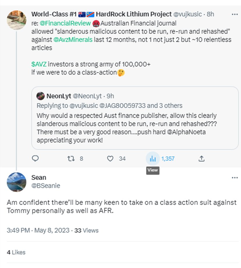 vujkusic's tweet photo. @AlphaNoeta @FinancialReview @MStutch @AvzMinerals I believe @FinancialReview Articles/tweets are all still there in publicDomain, many $AVZ Investors have taken screenshots all throughout #AFR #AFRTom smear/disinformation campaign against $AVZ
yes @TonyBoydAFR did the right thing from start, he removed misleading 51% +apologized https://t.co/9iCEBd0xIU