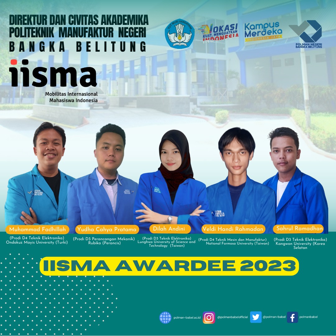 Polman_Babel's tweet photo. 5 Mahasiswa Polman Babel lolos dalam seleksi IISMA 2023, kesempatan bagus bagi mereka bisa kuliah di kampus luar negeri selama satu semester.

Selamat untuk mahasiswa - mahasiswi Polman Babel, semoga menjadi menambah pengalaman belajarnya.
#IISMA2023 https://t.co/fgfwQtxYoK