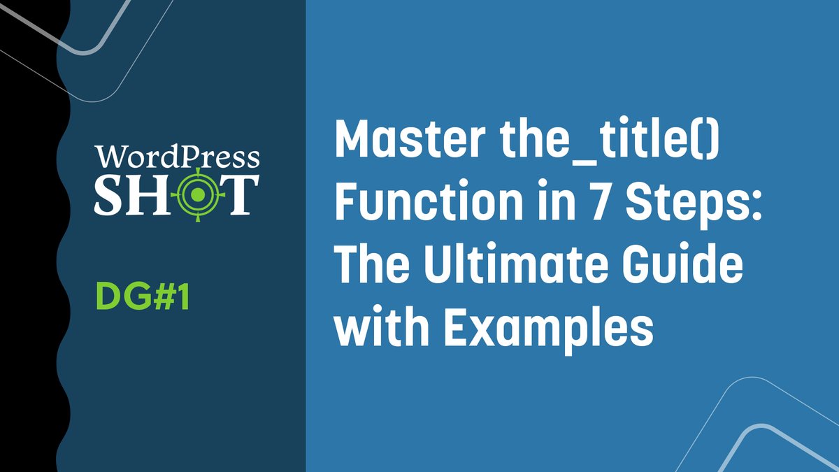 🔥 Master the WordPress the_title() function with this ultimate guide from WordPress Shot! Packed with examples and techniques to level up your theme development skills. Don't miss out! 📷 
wordpressshot.com/developer-reso…
 
#the_title #ThemeDevelopment #WebDev