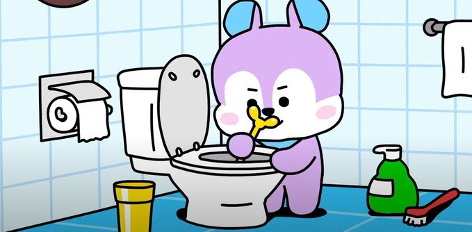 mhereonlyforbts's tweet photo. NOOO😭😭, MANG IS USING THE SAME GOLDEN TOILET CLEANER THAT SEOKJIN GAVE TO HOBI, THIS IS SO CUTE 🥺 https://t.co/zP5ii5TOs0