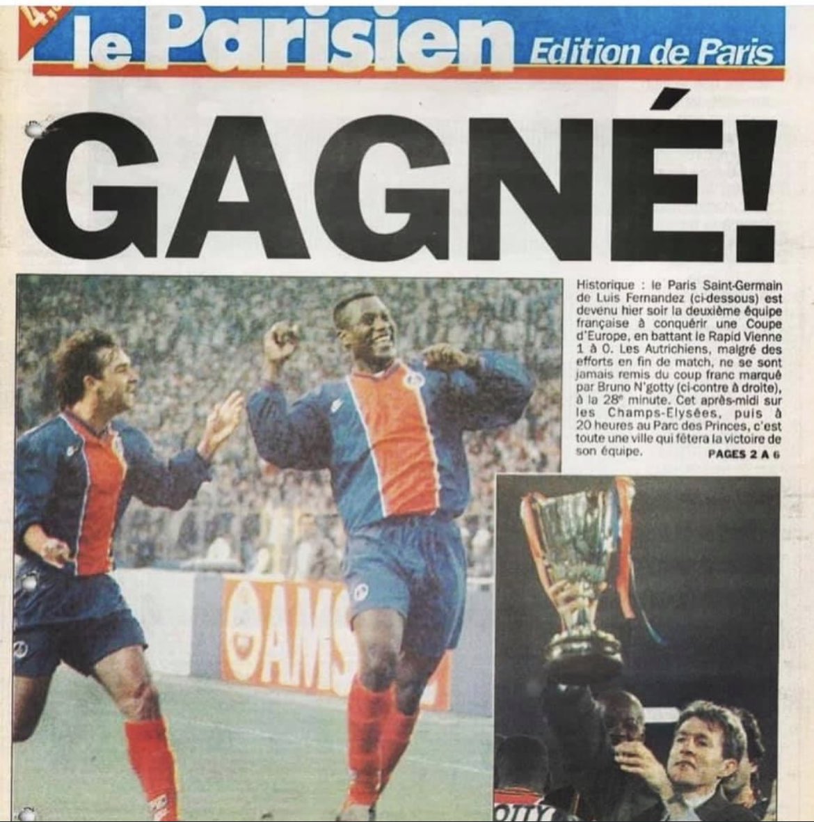 yacine1607's tweet photo. La une du 8 mai 1996 https://t.co/EQfQzRJA5C