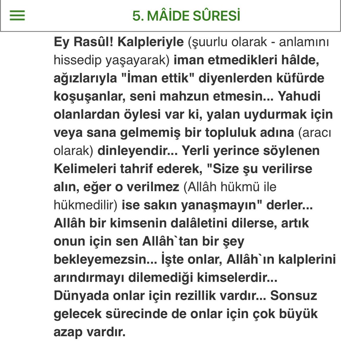 ahdavud's tweet photo. Allâh #birkimsenin #dalâletini #dilerse, artık #onuniçin #sen #Allâh`tan bir şey #bekleyemezsin... İşte onlar, Allâh`ın #kalplerini #arındırmayı #dilemediği #kimselerdir... #Dünyada onlar için #rezillikvardır... #Sonsuzgeleceksürecinde de onlar için #çokbüyük #azapvardır.5:41. https://t.co/XCzj3hHbCj