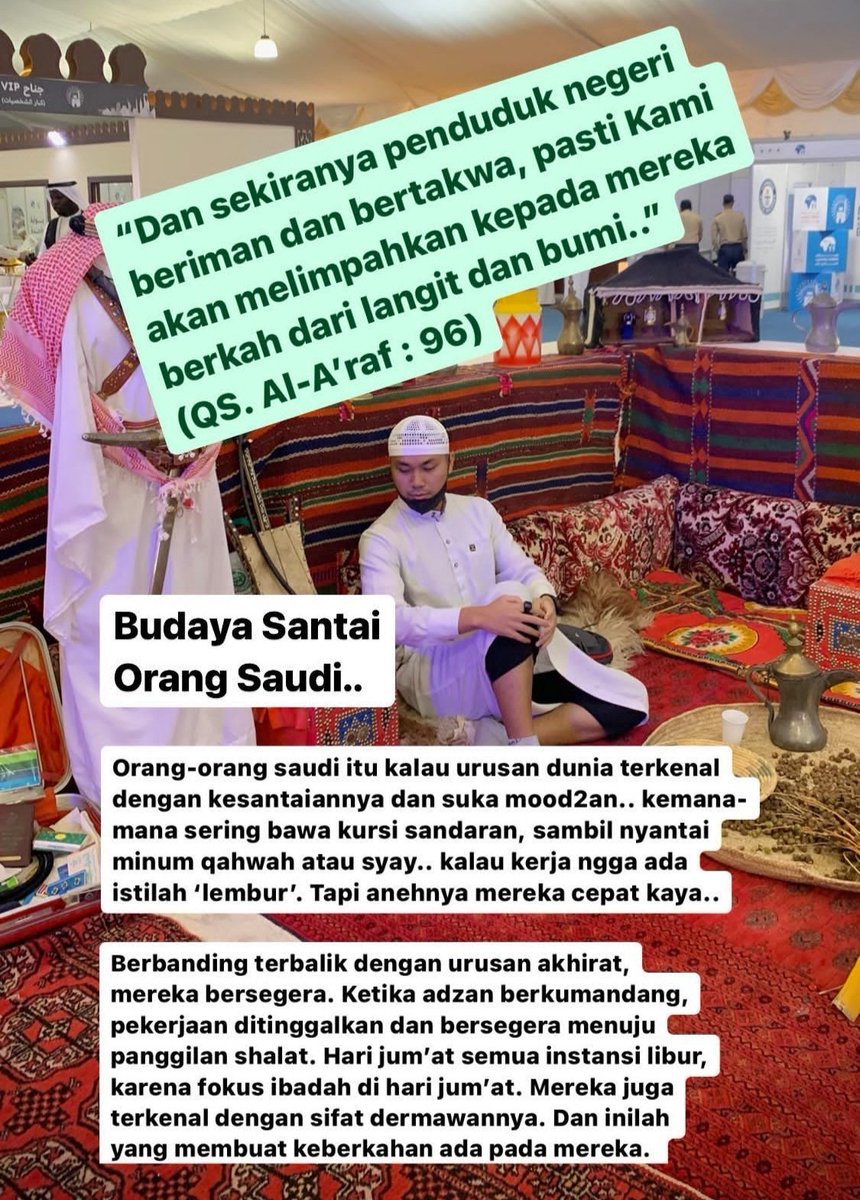 AYB_id's tweet photo. Budaya Santai Orang Saudi.

📷 https://t.co/TQ4IGED1e4 https://t.co/9EqCiPu1uY