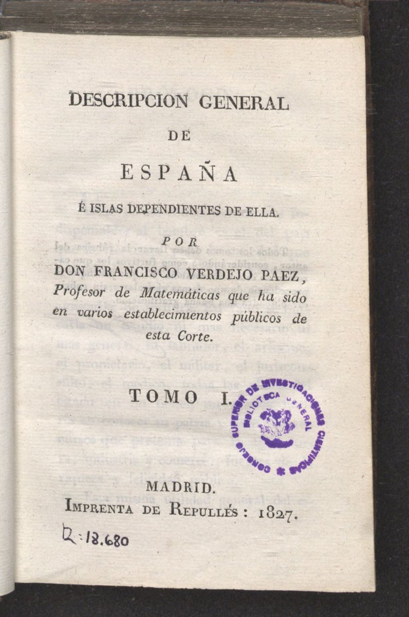 Bibtntcsic's tweet photo. Descripción general de España e islas dependientes de ella. Vol. 1
#LibrosdeViaje #openaccess #accesoAbierto #simurg
Acceso en línea
⬇️⬇️⬇️⬇️
https://t.co/awstQEmpcz https://t.co/XSy9GjG5vY