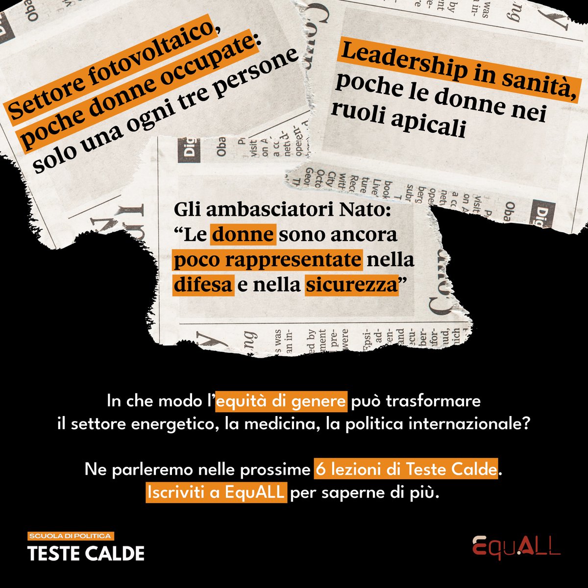 equALL_eu's tweet photo. #medicinadigenere #leadershipinclusiva #feministforeignpolicy #lobbiyngforchange #genderbudgeting al centro delle prossime lezioni online di #TesteCalde (https://t.co/tByOen28dk), la scuola di formazione di #EquALL. https://t.co/OfIZfaSSLF