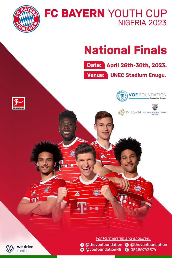 NIGERCommunity's tweet photo. @GERinNigeria @FCBayern Meet Team 🇳🇬for FC Bayern Youth Cup World Finals.

These are the 10 talented U16 players who were selected at the tournament in #Enugu to represent Nigeria in #Munich this October.

Many Congratulations to them👏🏽

Daalu! #Enugu 👏🏽
Danke! @FCBayern
@voefoundationNG🇳🇬 @FCBayernEN https://t.co/ra9izyn5DV
