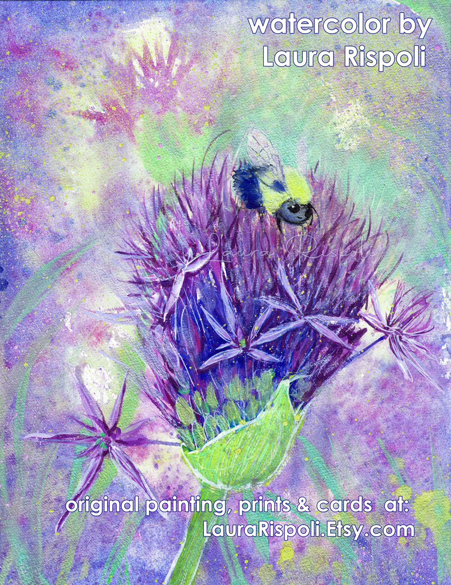 LauraRispoliArt's tweet image. Please Retweet🙏my new painting Linktr.ee/LauraRispoli #Outlander has amplified my love for thistles. This allium in my mom’s garden reminded me of one &amp;amp; the happy bee #GoTellTheBees THANK YOU @Writer_DG #favoritebooks #bestseries #bees #savethebees Happy bday to my mom today💐