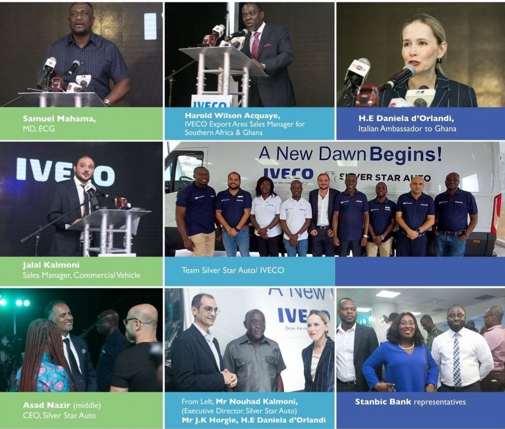 ItalyinGhana's tweet photo. The Ambassador of Italy @DanieladOrlandi attended the launch of the partnership between @IVECO, a global Italian 🇮🇹 leader in the manufacturing of light, medium and heavy commercial vehicles and @silverstarauto_ . The new daily van  was unveiled unto the Ghanaian 🇬🇭 market. https://t.co/whxzJAPu2A