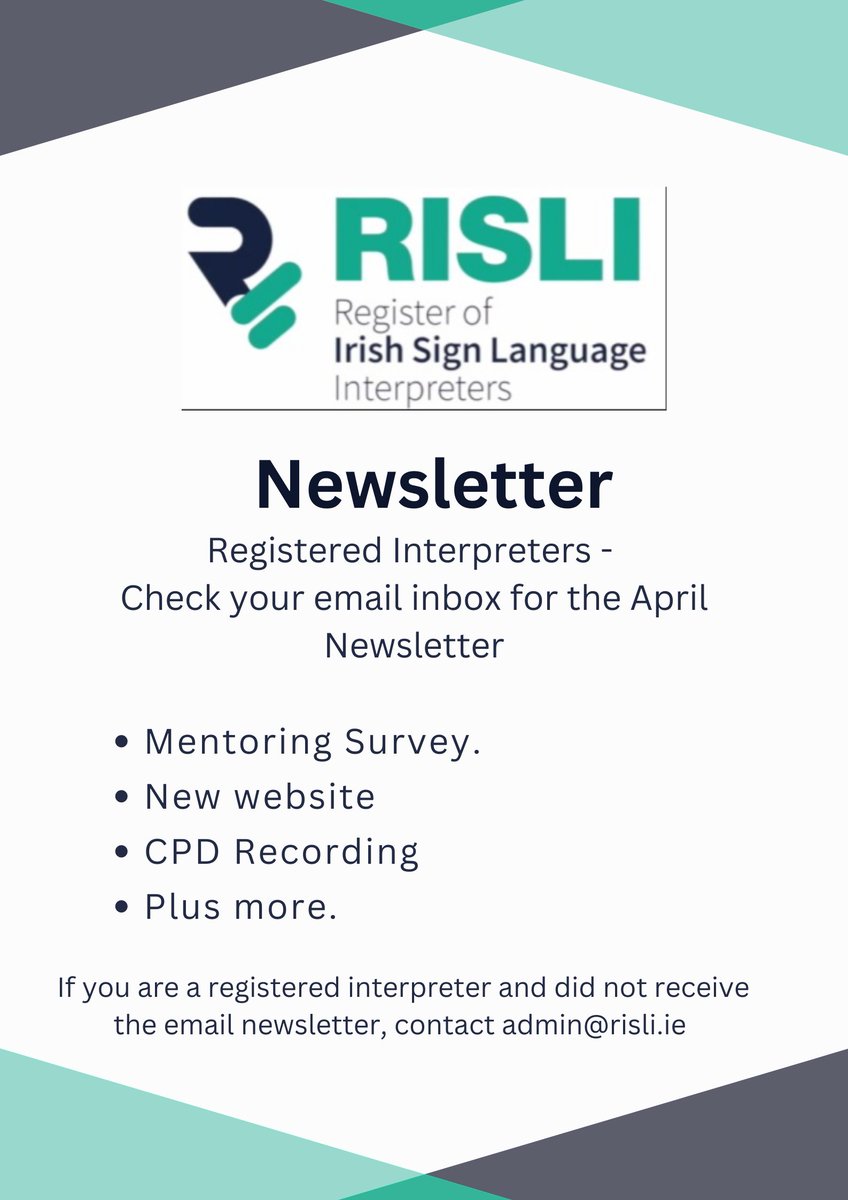 The April 2023 newsletter has been sent to all registered interpreters. If you're registered but did not receive this via email, please contact us.
