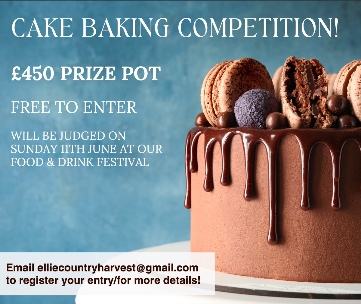 CountryHarvest_'s tweet image. DO YOU LOVE TO BAKE? 🍰 Then why not enter our cake baking competition - any design or flavour. 

Email elliecountryharvest@gmail.com to register or for more details. 

#countryharvest #cakebaking #bakingcompetition #cakecompetition #summer #foodfestival #baking #baker #cake