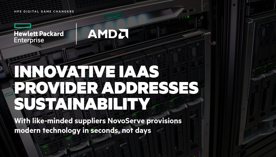 'Innovative IaaS provider addresses #sustainability – NovoServe case study' #HPE #EarhDay hpe.to/6019Obg3N