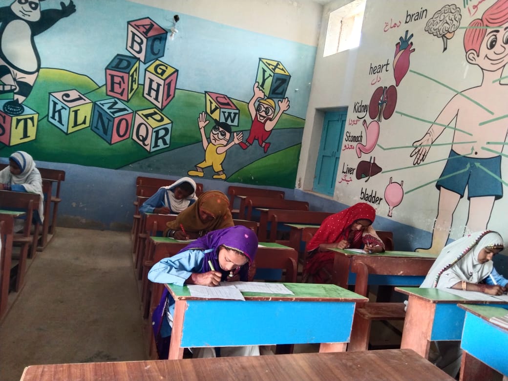 NewHopeFdnPK's tweet photo. #NHF adopted Govt Girls school village Dillber Mhar #Sindhri district #Mirpurkhas Annual Examination of class 4 &amp; 5 are  going on.
#nhfschool #nhfeducation #onceyouchosehopeanythingispossible https://t.co/u5dWzSObOM