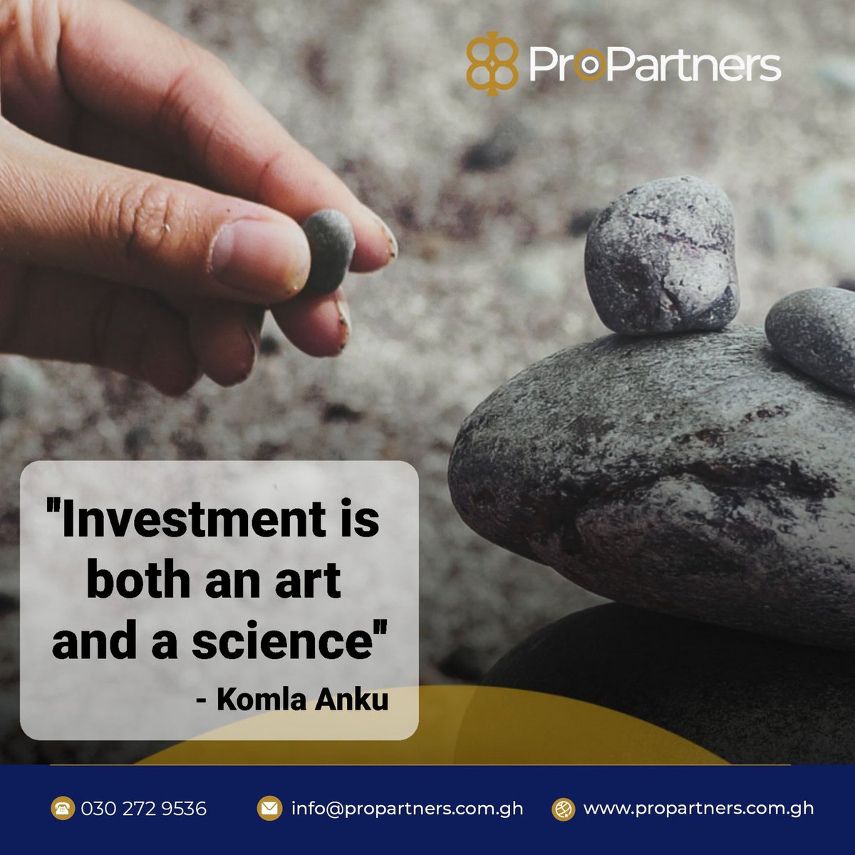 propartnersgh's tweet photo. ''Investment is both an art and a science''
#equitypartnership
#crowdfunding
#propartnersexchange
#alternativeinvestment
#alternativecapital
#Ghana https://t.co/DzotgOoADH