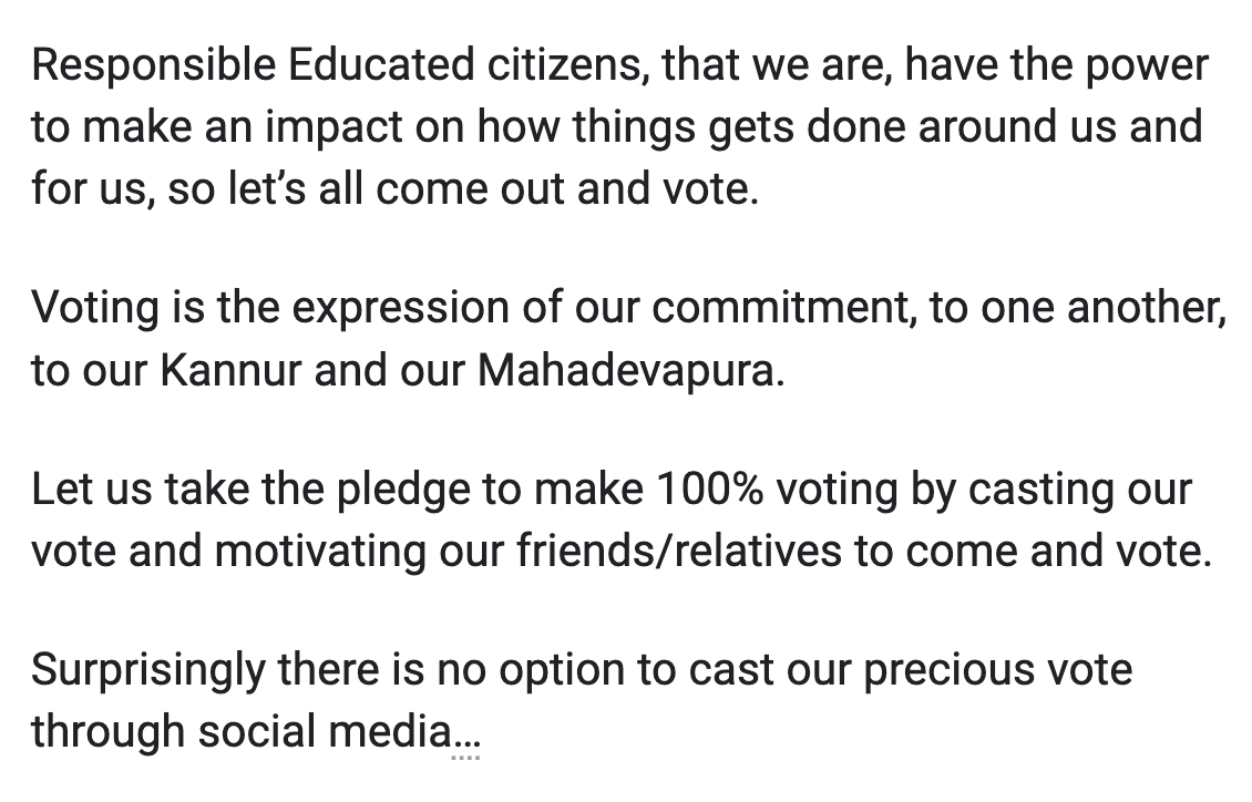 JPKurmi's tweet photo. #Kannur100percentVote
#KannurRising100percentVote
#Mahadevapura100percentVote https://t.co/KktfVLyEVL