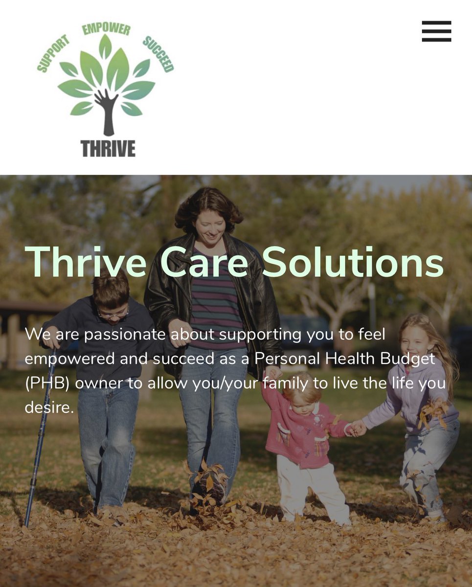 Thrive is Live! We have launched our new website (thrivecaresolutions.co.uk ) to help NHS ICBs and parents who are PHB owners. 
We can support you through the PHB process and help you set up or improve your PHB, giving you time back for your family. #phb #personalhealthbudget