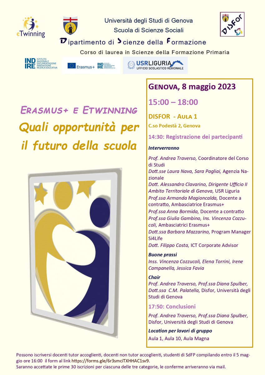 SI4Life (@si4life) on Twitter photo SAVE THE DATE!
SI4Life Scrl presenta oggi (8 Maggio 2023) il progetto LINNEO allโevento <a href="/eTwinning_Ita/">eTwinning Italia</a> organizzato dal DISFOR dell'<a href="/UniGenova/">Universitร di Genova</a>.
#LINNEOproject #SI4life #eTwinning #Erasmus
๐ณ ๐พ SAVE THE DATE!
SI4Life Scrl presenta oggi (8 Maggio 2023) il progetto LINNEO allโevento <a href="/eTwinning_Ita/">eTwinning Italia</a> organizzato dal DISFOR dell'<a href="/UniGenova/">Universitร di Genova</a>.
#LINNEOproject #SI4life #eTwinning #Erasmus
๐ณ ๐พ