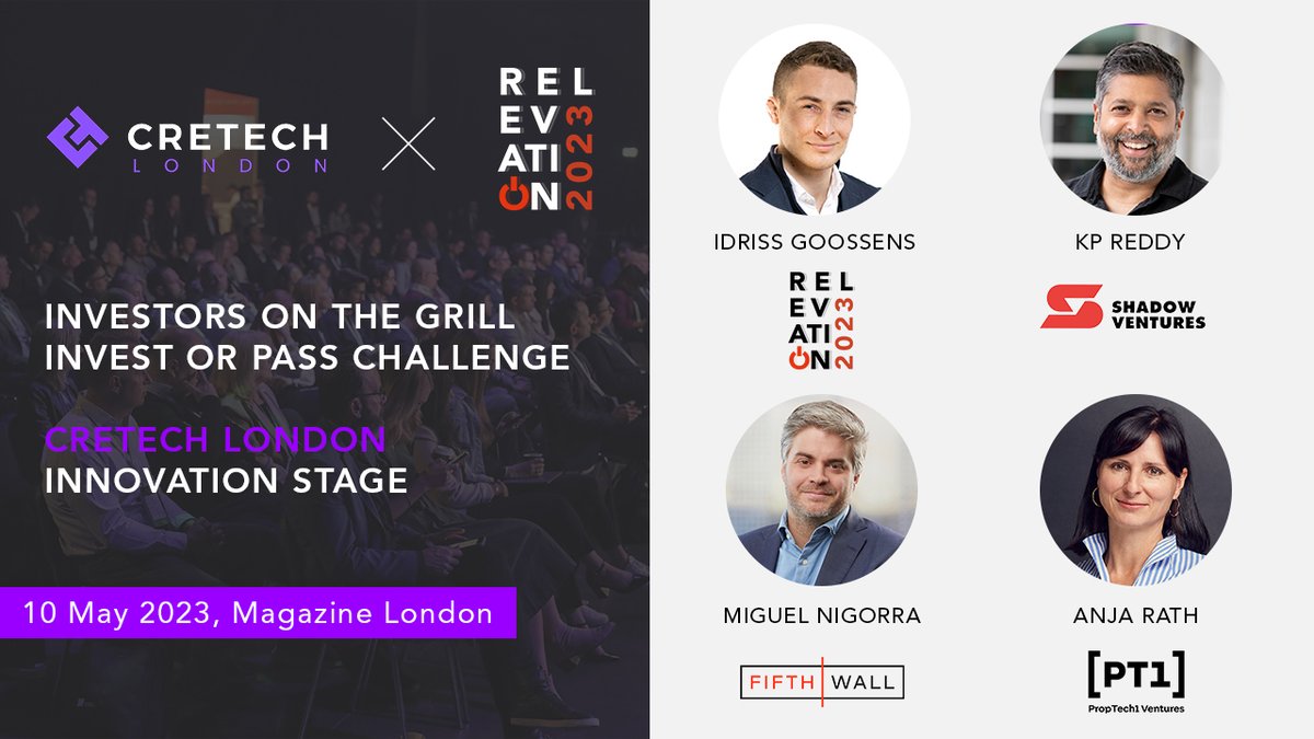 Relevation (@relevation13) on Twitter photo I hope to see you on Wed and Thu at <a href="/DiscoverCREtech/">DiscoverCREtech</a> London, where I will host a "Invest or Pass" challenge with Anja from @PropTech1 KP from <a href="/shadowventures/">Shadow Ventures</a> and Miguel from <a href="/fifthwallvc/">Fifth Wall</a>. I hope to see you on Wed and Thu at <a href="/DiscoverCREtech/">DiscoverCREtech</a> London, where I will host a "Invest or Pass" challenge with Anja from @PropTech1 KP from <a href="/shadowventures/">Shadow Ventures</a> and Miguel from <a href="/fifthwallvc/">Fifth Wall</a>.