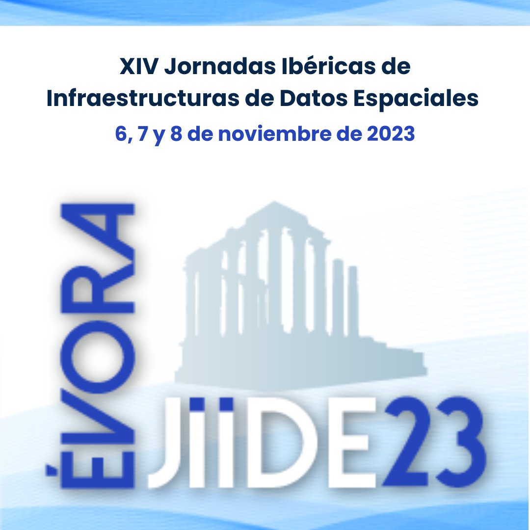 📢 Jornadas Ibéricas de Infraestructuras de Datos Espaciales (#JIIDE2023)

✅ Esta XIV edición se celebrará los días 6, 7 y 8 de noviembre en la Universidad de Évora 🇵🇹

ℹ️ ¿Quieres participar? Info👉 mtr.cool/kmhjavqjcr

#IGNSpain #CNIG <a href="/mitmagob/">Pol</a> <a href="/DGTerritorio/">Direção-Geral do Território</a> <a href="/IDEESpain/">IDE España</a>