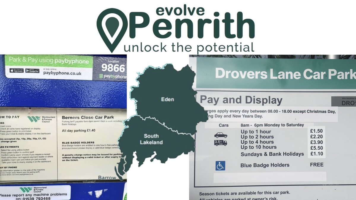The North South Divide in Westmorland and Furness.

Together we are “not equal” in Westmorland &amp; Furness
As subsidised £1 all day car parking in the south is offered compared to high charges of £5.50 for up to 10 hours and £1.50 for just 1 hour in Penrith

m.facebook.com/story.php?stor…
