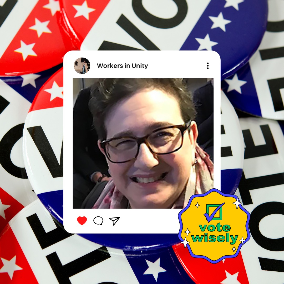 workersinunity's tweet photo. Vote @ColetteGrace, Candidate for 2nd VP @workersinunity slate, 18+ years in the classroom @NYUSPS, @NYUGSAS &amp; @NYUGallatin, Editor @AnthemPress Ethics of Personal Data Collection Series, Founder &amp; Principal #LEADIMPACT Reconciliation Institute LLC @TheAnikaSharma #UnionStrong https://t.co/hGkvV9spXV