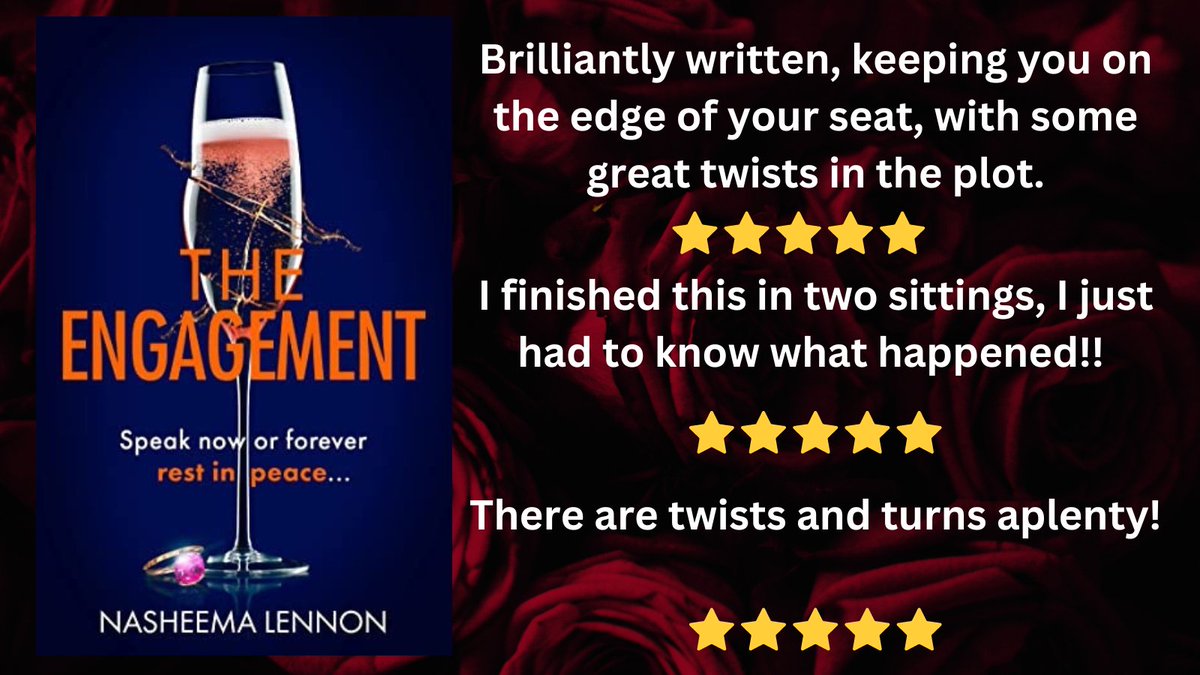 Nasheema_writes's tweet photo. What a wet and cold bank holiday! Perfect curling up with a book and a blanket weather! 

Say yes to this twisty psychological thriller! The clock is ticking until the big day but can the groom be trusted? Can anyone?

#TheEngagement #BookRecommendations #BooksWorthReading #debut https://t.co/t23NZC3ASd