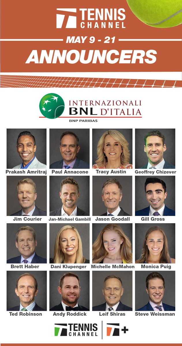 TennisChannelPR's tweet photo. Both tours are in Rome and our great team will have you covered the whole way! 🔥 https://t.co/Rx2kNuQS0j