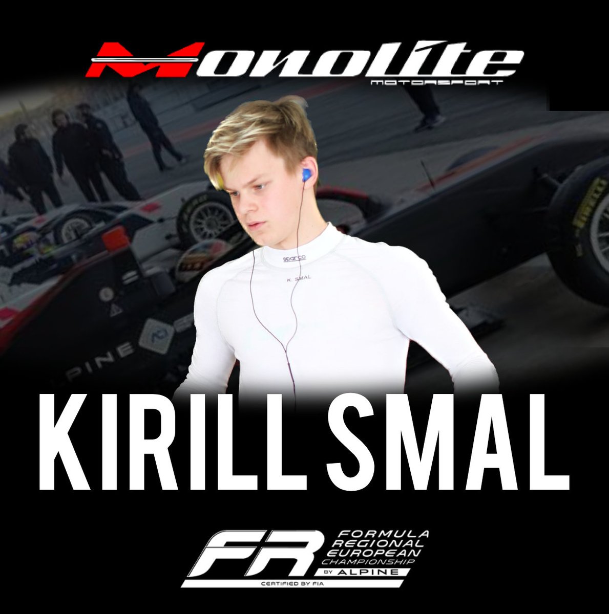MonoliteRacing's tweet photo. Monolite Racing will field a third car for Kirill Smal for a part-time program starting from Round 2 of 2023 @FRegionalAlpine season in Barcelona
 
Rudi Mariotto: “I am sure that Kirill will prove to be a key piece for the team thanks to his experience!" https://t.co/GQnVx2Ayaf