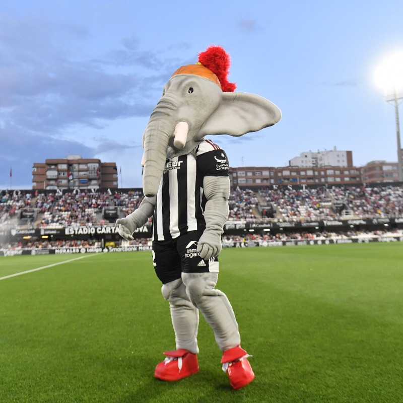FCCartagena_efs's tweet photo. 🐘 ¡Bienvenido a la familia albinegra, Suru!

🙌🏻  Gracias a Antonio Antolinos y Patrocino Antolinos, creadores de la nueva mascota del Efesé.

🔥 Esperamos que hayáis disfrutado de su debut en el #CartagenaBurgosCF