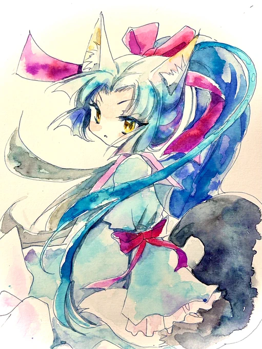 インクブラシお試し落書き 発色ええなぁ