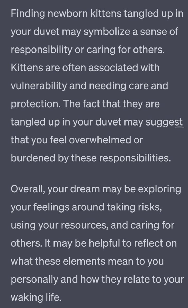 AiProblemPage's tweet image. The problems come thick and fast today.  Here we try to help an anxious sleeper with some dream interpretation.  #AiProblems