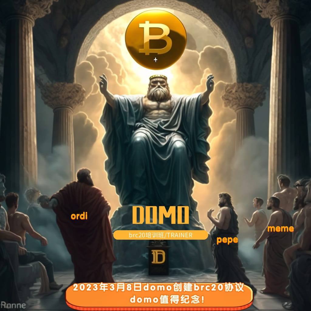Thewalldaos's tweet photo. BRC-20
$ORDI $DOMO New king @domodata 
Make bitcoin great again https://t.co/qWq29jHka4
