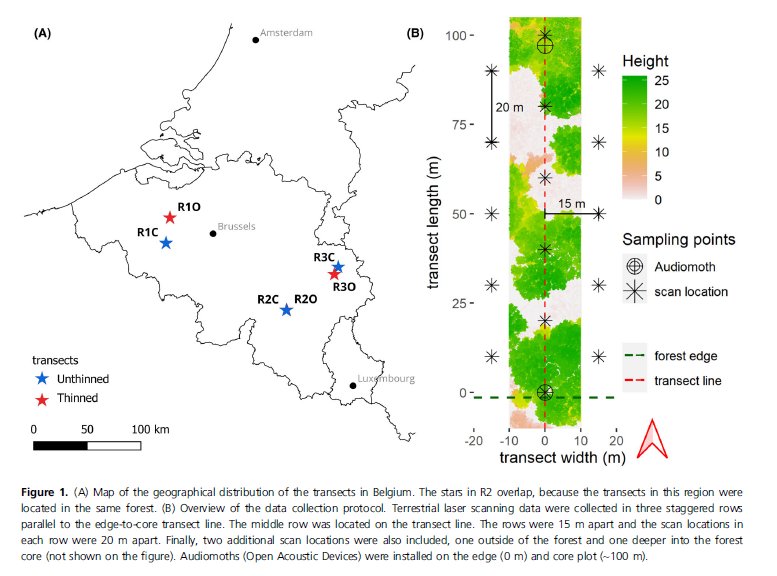 LouiseTerrynn's tweet photo. 📢Paper alert! Check out this paper which links forest edge structure (measured with TLS) with🐦sounds, by @tomverhe and co-authors.
https://t.co/THUdtLZMA8
#CAVElab #TLS #birdsounds https://t.co/aay6O78Wxj