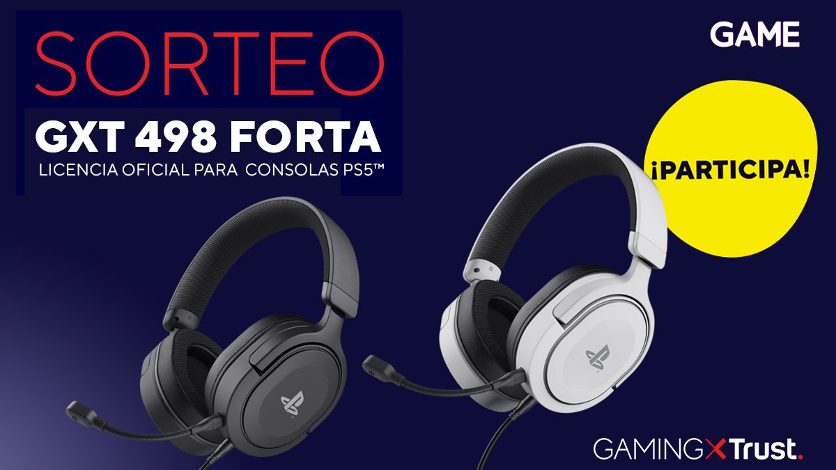 🎧 SORTEAMOS 2 AURICULARES GXT 498 FORTA 🎧

Para participar:

👥 Sigue a @videojuegosGAME y <a href="/Trust_Spain/">GXTrust España</a>.
🔁 RT o cita este tuit.
💬 Menciona a un amigo/a con #TrustGXT498FortaEnGAME, ¡os llevaréis el premio los dos!
⏱ Participa hasta el 10 de mayo a las 23:59.