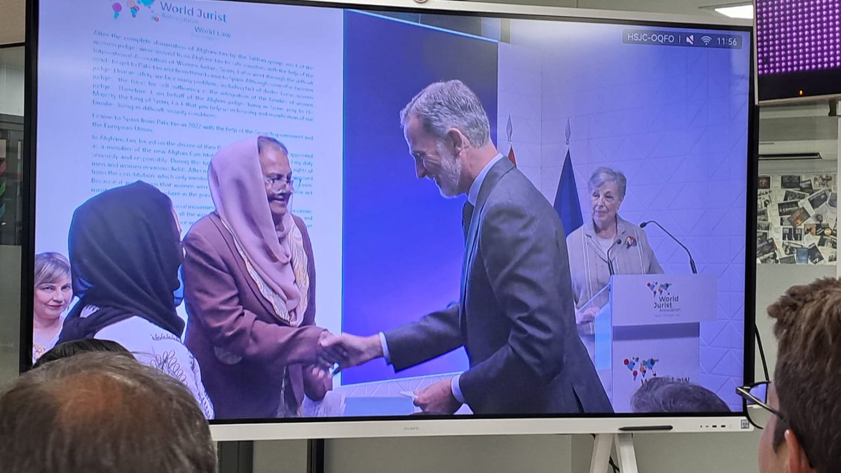 H.M Felipe VI King of Spain gives awards.

 #WorldLawCongress2023.

<a href="/WorldLawFound/">World Law Foundation</a>